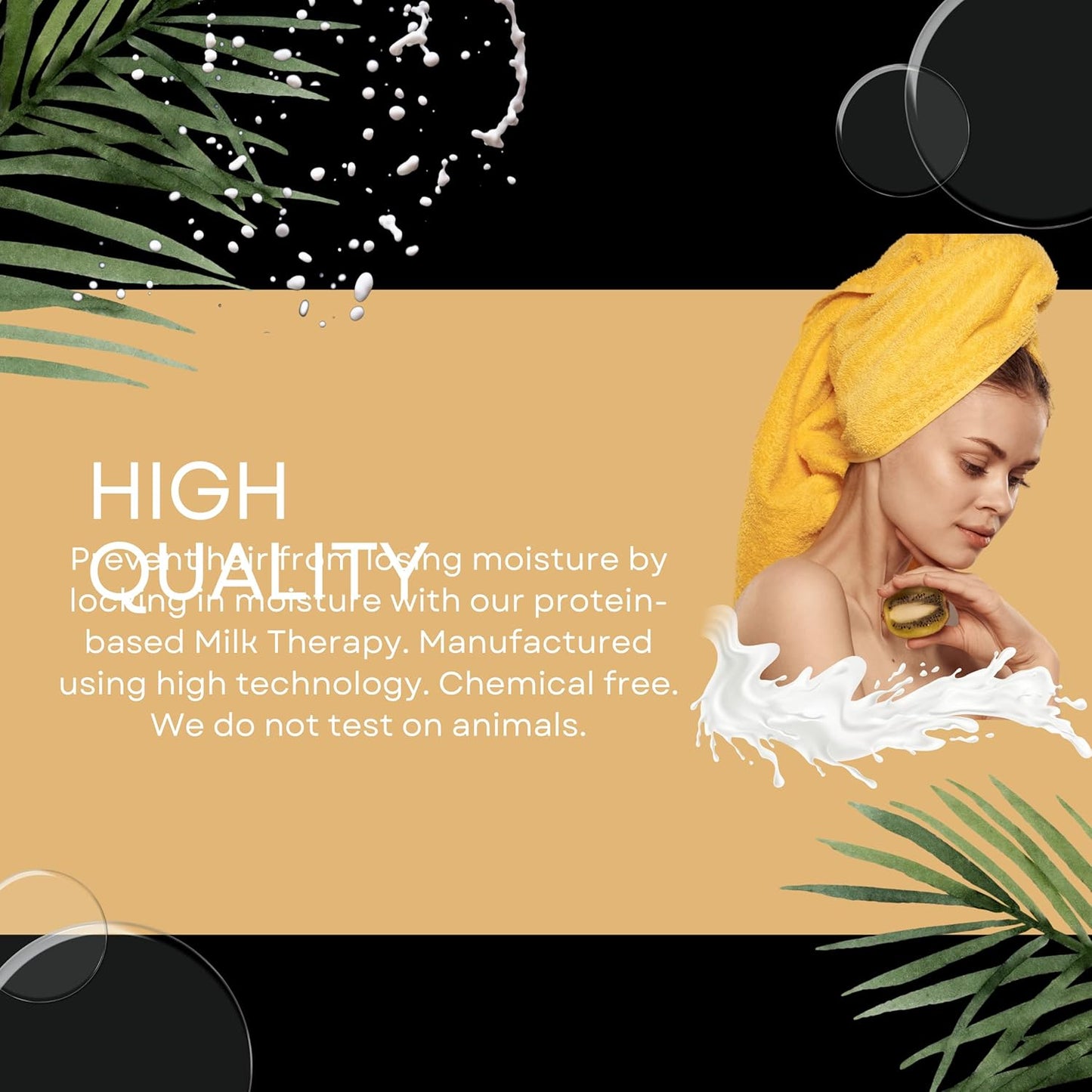 Morfose Professional Two Phase Leave-in Conditioner for Dry, Damaged, or Brittle Strands, Repairs and Protects, Damage, and Split Ends, 13.52 Fl Oz (Milk Therapy)