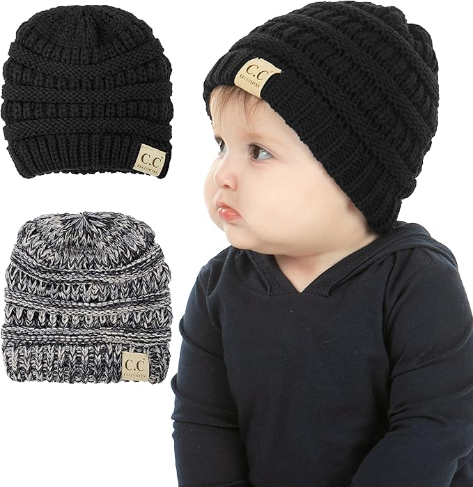 Funky Junque Baby Winter Hat – Cute Newborn Hats, Cozy Warm Infant Beanie, Soft Knit Stocking Stuffer for Babies 0–12 Months