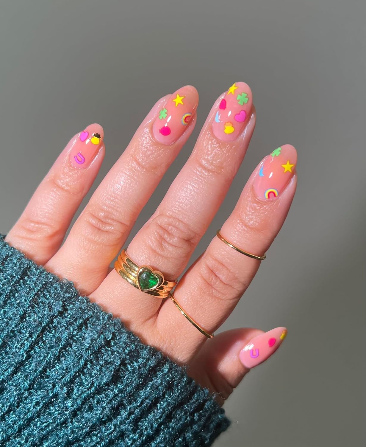 Lucky Charm Nail Stickers - Trendy, Long-Lasting Nail Art Decals – Easy DIY Application for Salon-Quality Manicures