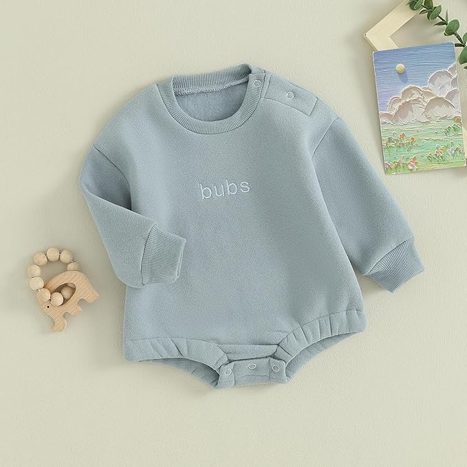 VISGOGO Newborn Infant Baby Boy Girls Oversized Romper Little Dude Sweater Onesie Coming Home Outfit Neutral Clothes