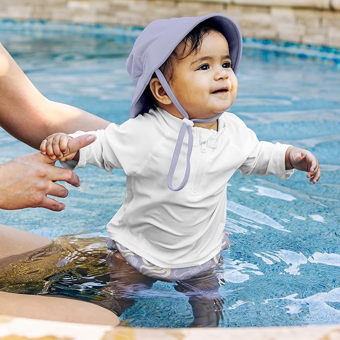green sprouts Baby Toddler Eco Ruffle Snap Swim Diaper - Lavender Octopus - 24mo