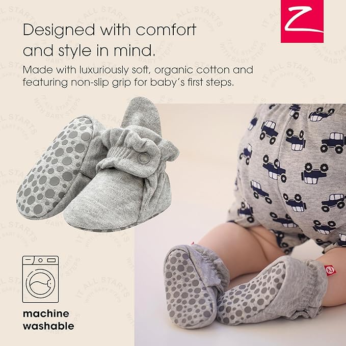Zutano Organic Baby Booties Newborn Infant, Lost Baby Socks Solution, Unisex, Girl, Boy, 0-3, 3-6, 6-12, 12-18, 18-24 Months