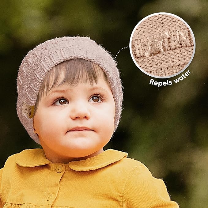 3-Pack Baby Beanies for Boys, Girls - Stretchy Knit Baby Hats, Cute Newborn & Toddler Winter Hat, Soft & Warm Infant Beanie 6-36 Months (Macaron, M)