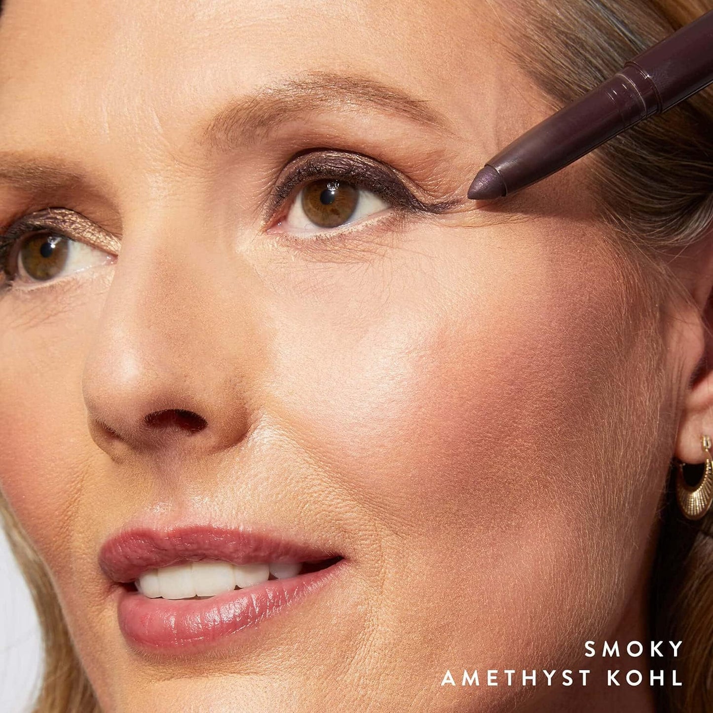 LAURA GELLER NEW YORK Kajal Longwear Kohl Eyeliner Pencil - Smoky Amethyst Kohl - Caffeine and Vitamin E - Smooth & Blendable Liner - Built-In Sharpener