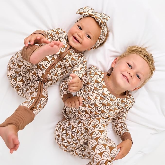 Little Sleepies Pajamas for Baby Boys & Girls, Viscose from Bamboo Baby Pajamas, Preemie & Newborn Sleepers, 2-Way Zipper PJs