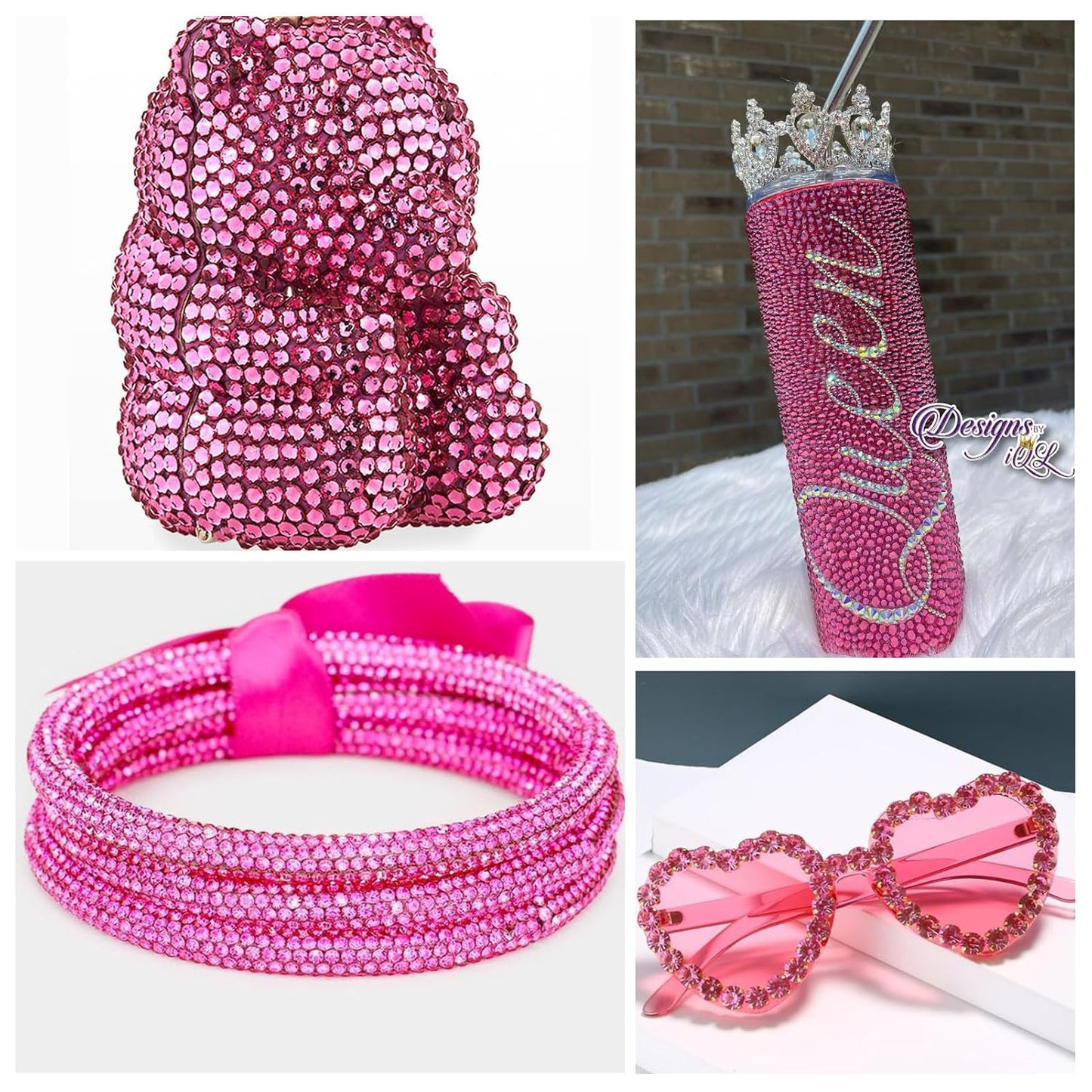 1440Pcs Rose Crystal Rhinestones,Glass Flatback Rhinestones Gemstones for Nail Face Makeup Art Crafts Clothes Decoration -(SS16,4.0mm,Rose)