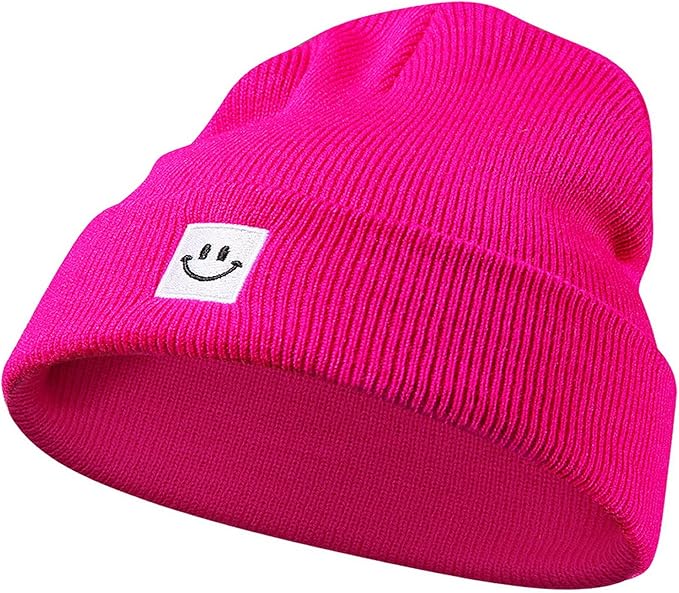 Baby Beanie Knit Ski Hat with Cute Face for Girls Boys 0-7 Years