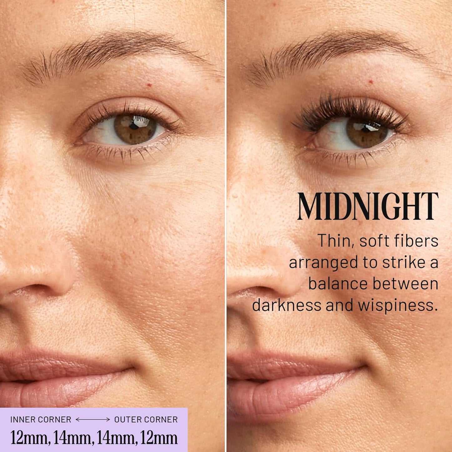 Lilac St - Midnight Dramatic Faux Eyelash Clusters (14mm) - Dark & Lush - DIY Lash Extension Wisps - Lightweight & Lifelike - Lasts 10 Days - Cruelty Free, Vegan, Women Founded - 10 Lashes