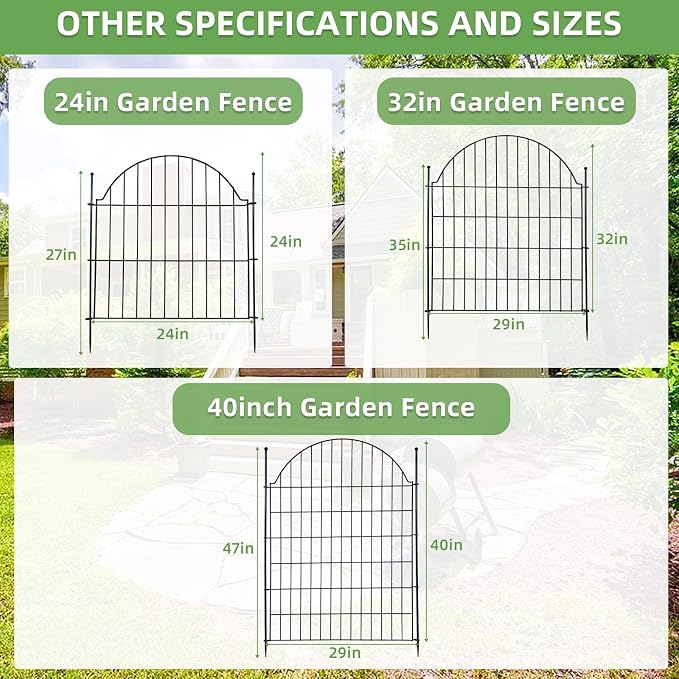 10 Panels No Dig Decorative Garden Fence - Image 8