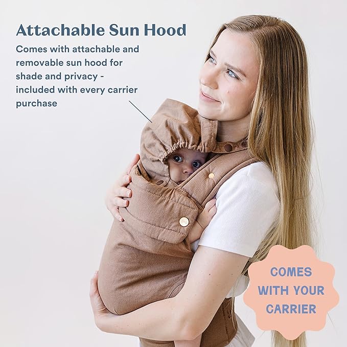 Ava & Oliver Essential Baby Carrier – Ergonomic, Hip-Healthy Soft Structured Carrier for Infants & Toddlers (7–35lbs) - Front and Back Carry, Breathable Fabric, Stylish & Lightweight (Vanilla)