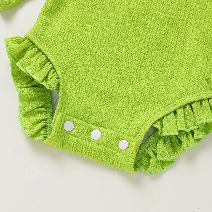 YOUNGER TREE Infant Baby Girls Swimsuit Long Sleeve Swimsuits One Piece Swimsuit Solid Color Bathing Suit with Hat, UPF 50+