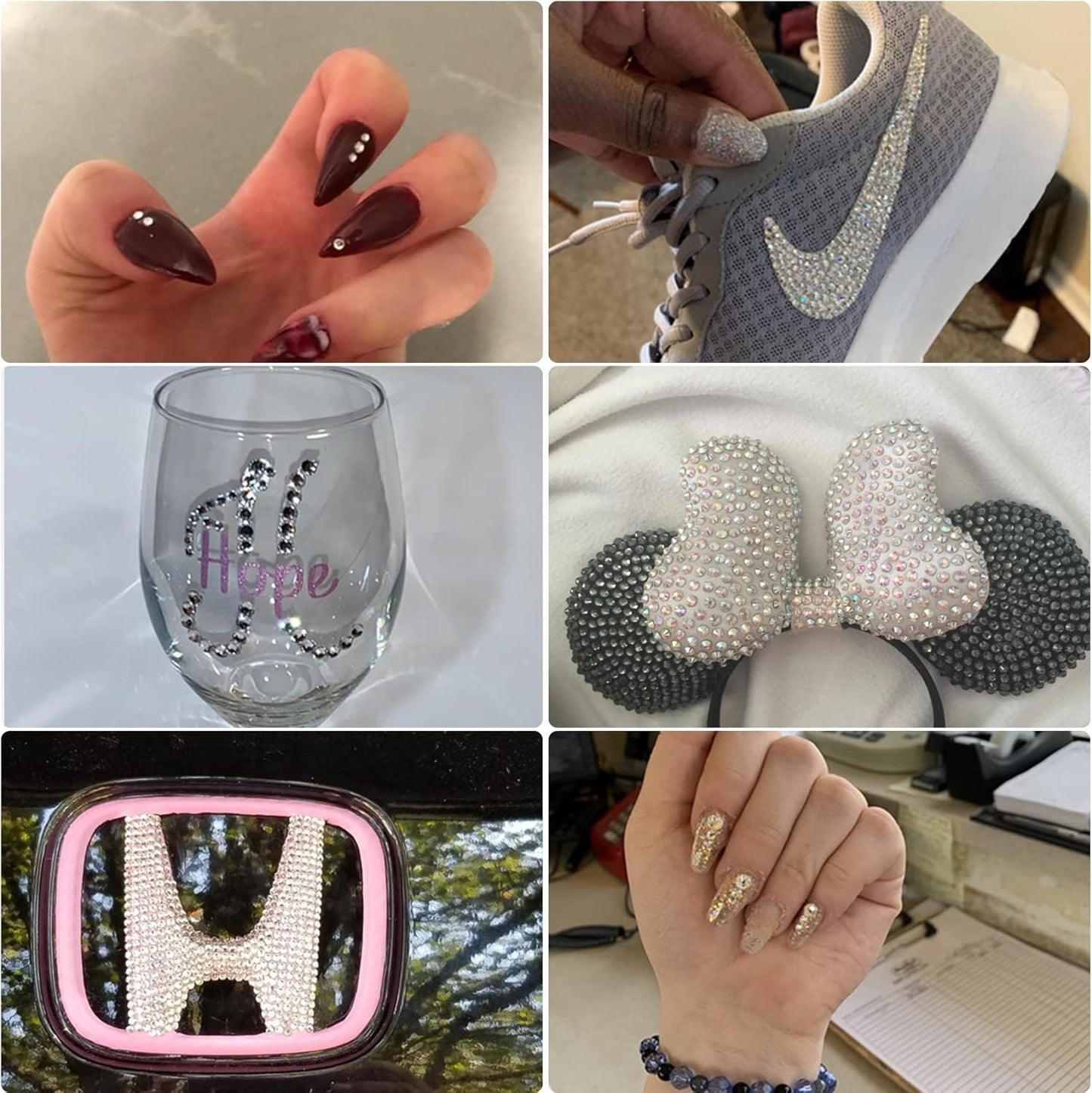 Multi Size 3mm 4mm 5mm Rhinestones Set for Nails Crafts Orange Non Hotfix Rhinestones Nail Gems Rhinestone Jelly AB&Round Flat Back Resin Rhinestone for Makeup Clothes Shoes Eyes Bottles Crafts