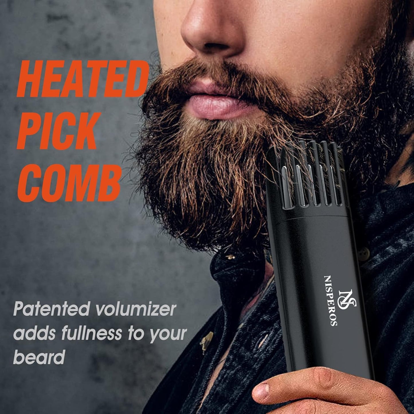 Cordless Beard Straightener, 3-in-1 Cordless Beard Straightening Comb - Brush for Men.