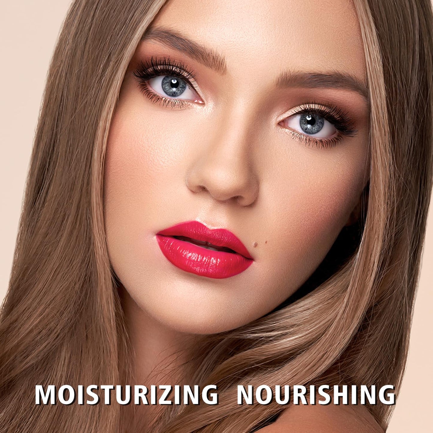 MAKI YIKA Moisture Red Lipstick for Women Hydrate Tinted Lip Balm for Dry Cracked Lips Weightless Glossy Lip Color Juicy Finish, MA066 Raspberry