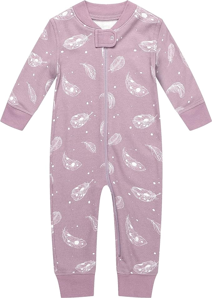 Owlivia Organic Cotton Baby Boy Girl Zip up Sleep 'N Play Pjs, Footless, Long Sleeve