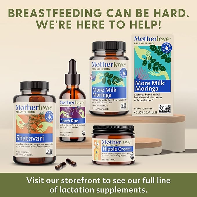 Motherlove More Milk Plus (60 Liquid caps 2 Pack) Fenugreek-Based Lactation Supplement to Support Breast Milk Supply—Non-GMO, Organic Herbs, Vegan, Kosher