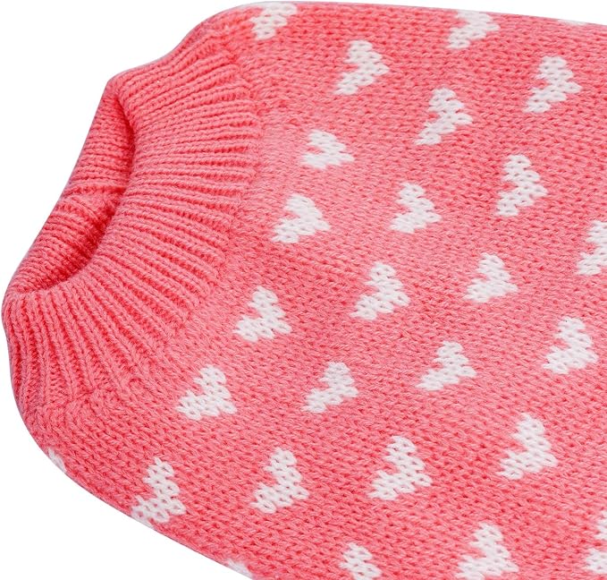 Dxhycc Dog Knitted Sweater Heart Puppy Sweater Warm Soft Pet Holiday Clothes - Image 6