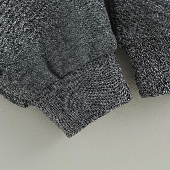 Toddler Baby Boy Clothes Solid Color Long Sleeve Crewneck Sweatshirt Top Casual Pants Set 2Pcs Fall Winter Outfits