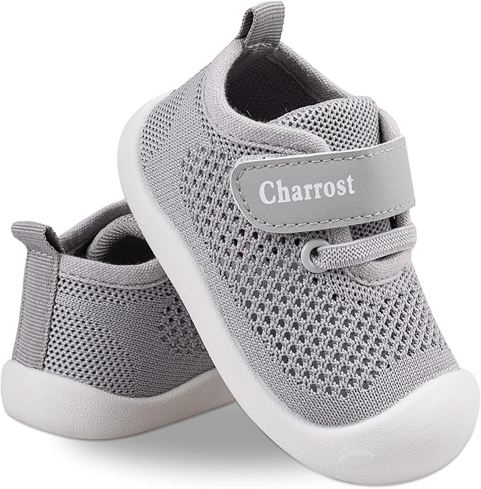 Baby Walking Shoes Toddler Girl Boy Soft Sole Breathable Cotton Canvas Shoes Infant Lightweight Non-Slip Safer Slip-on First Walkers Shoes Casual Tennis Wide Sneakers Rubber Soles Running Outdoor