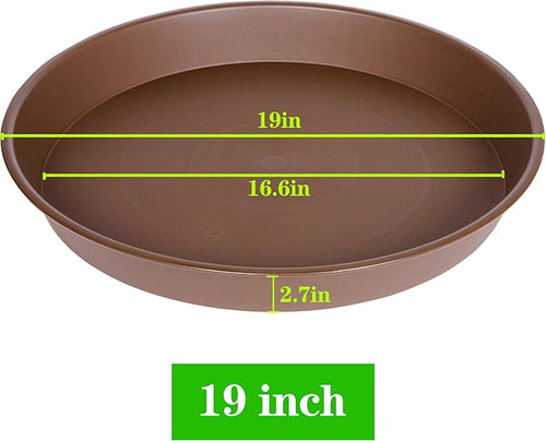 2 Pack of Plant Saucer 19", 2.3" Depth, 18 19 inch Plant Tray Saucer, Plant Dish - Image 2