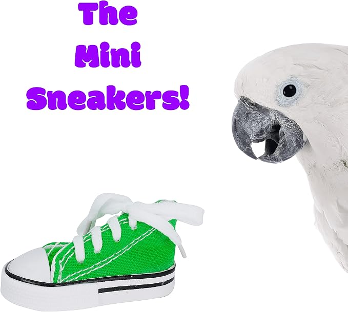 Bonka Bird Toys 6 Mini Sneakers Colorful Cotton Shredding Parrot Parrotlet - Image 6