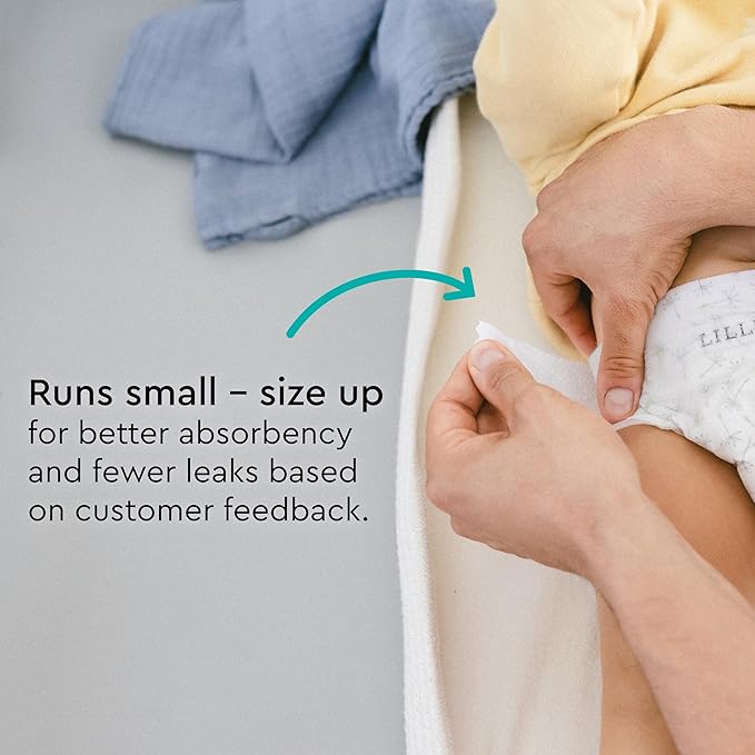 LILLYDOO Baby Diapers - Size 1 (4-11 lbs), Monthly Supply (144 Count), Leak Protection, Skin-Friendly, Ultrasoft, Perfume- & Chlorine-Free, Hypoallergenic, Dermatologist Tested, Oeko-TEX®