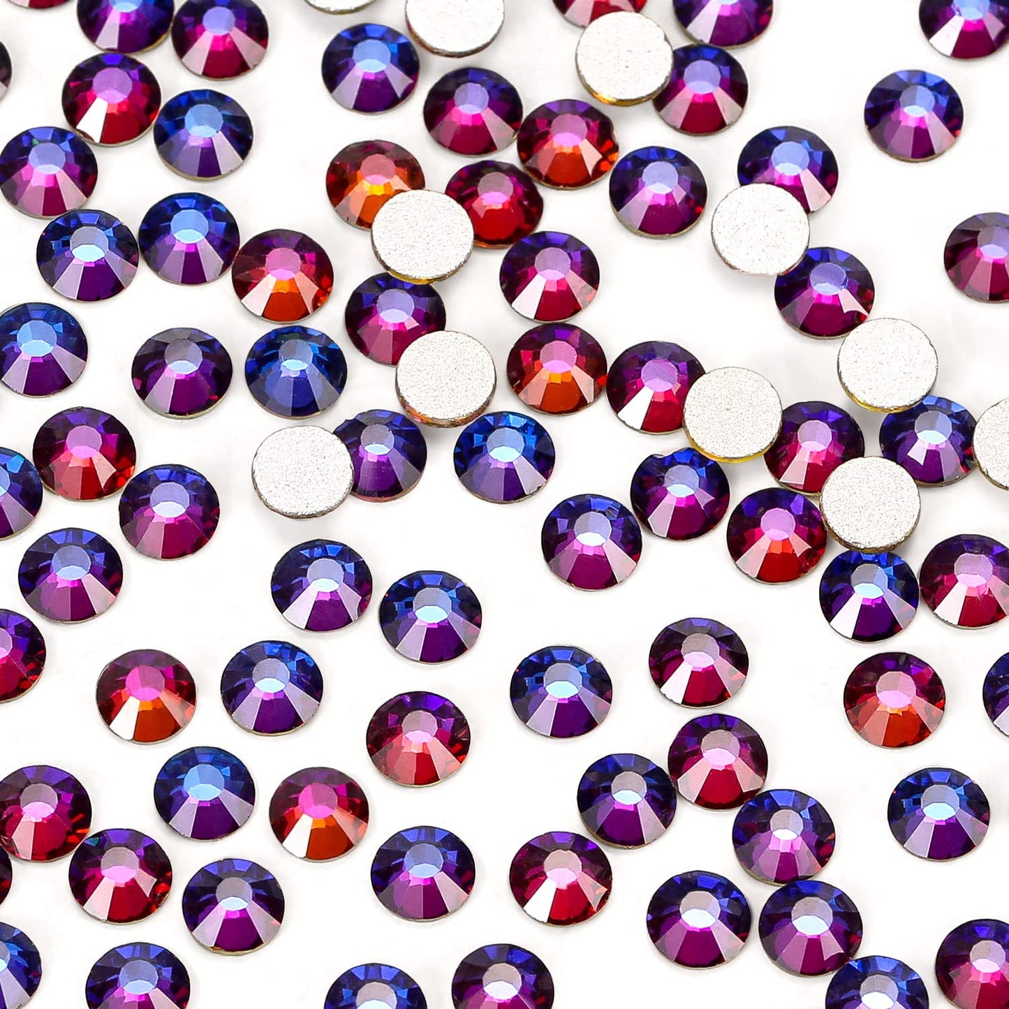 1440Pcs Blue Blaze Crystal Rhinestones,Glass Flatback Rhinestones Gemstones for Nail Face Makeup Art Crafts Clothes Decoration -(SS12,3.0mm,Blue Blaze)