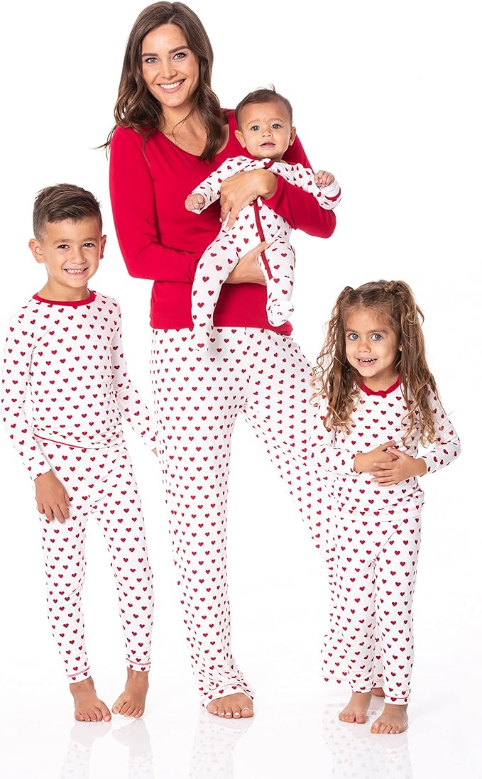 KicKee Full of Hearts Footie with Zipper, One Piece Boy or Girl Baby Clothes