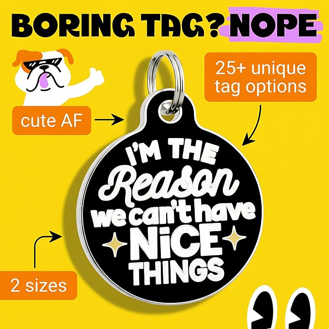 Bad Tags Personalized Dog and Cat ID Tags in 25+ Designs and 2 Sizes - Image 3