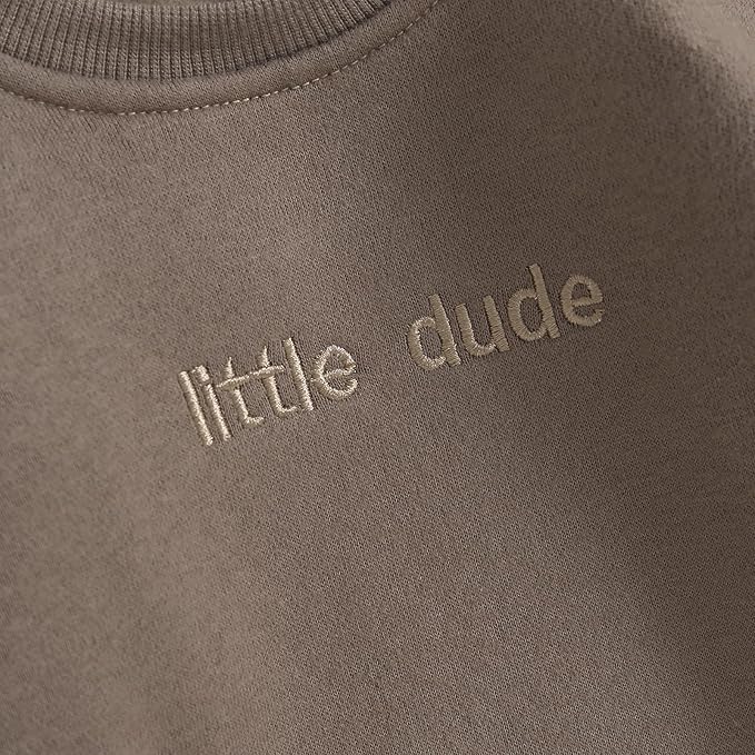 VISGOGO Newborn Infant Baby Boy Girls Oversized Romper Little Dude Sweater Onesie Coming Home Outfit Neutral Clothes