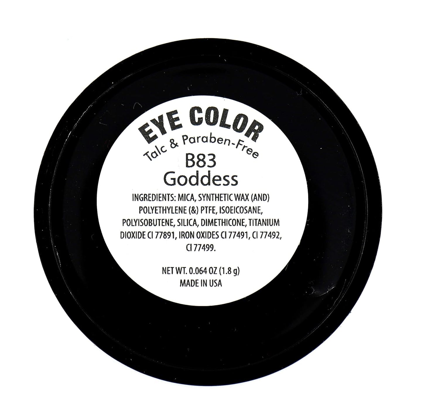 Goddess Glow Nude Gold Beige Glam Baked Shimmer Pressed Powder Single Vegan Eyeshadow; Talc, Paraben & Cruelty Free