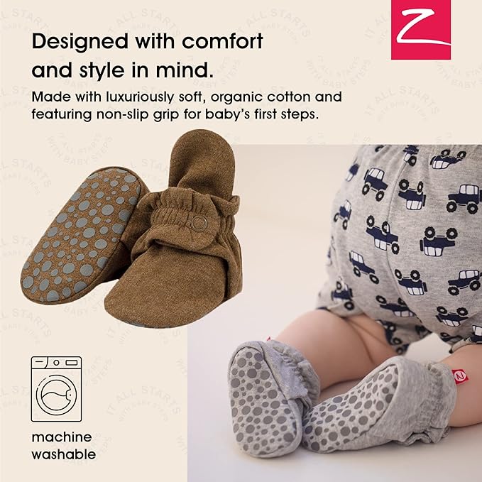 Zutano Organic Baby Booties Newborn Infant, Lost Baby Socks Solution, Unisex, Girl, Boy, 0-3, 3-6, 6-12, 12-18, 18-24 Months