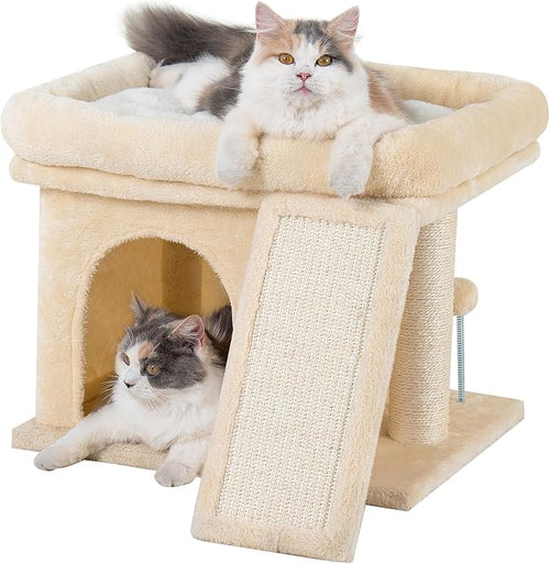 14in Cat Tree Tower with Large Perch, 20 * 16.5 Inch Top Bed by Aechonow