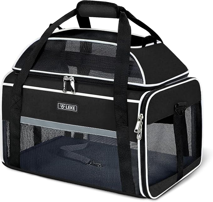 Lekereise Top-Expandable Pet Carrier 18x11x11Inch Delta American United Airline by Lekereise