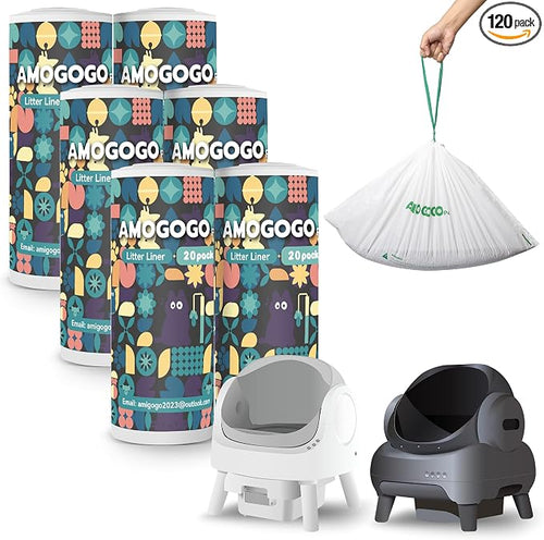 120 Pack Litter Bags Compatible by AMOGOGOPET