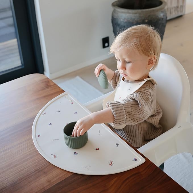 mushie Silicone Placemat for Kids | BPA-Free Non-Slip Design (Circus)