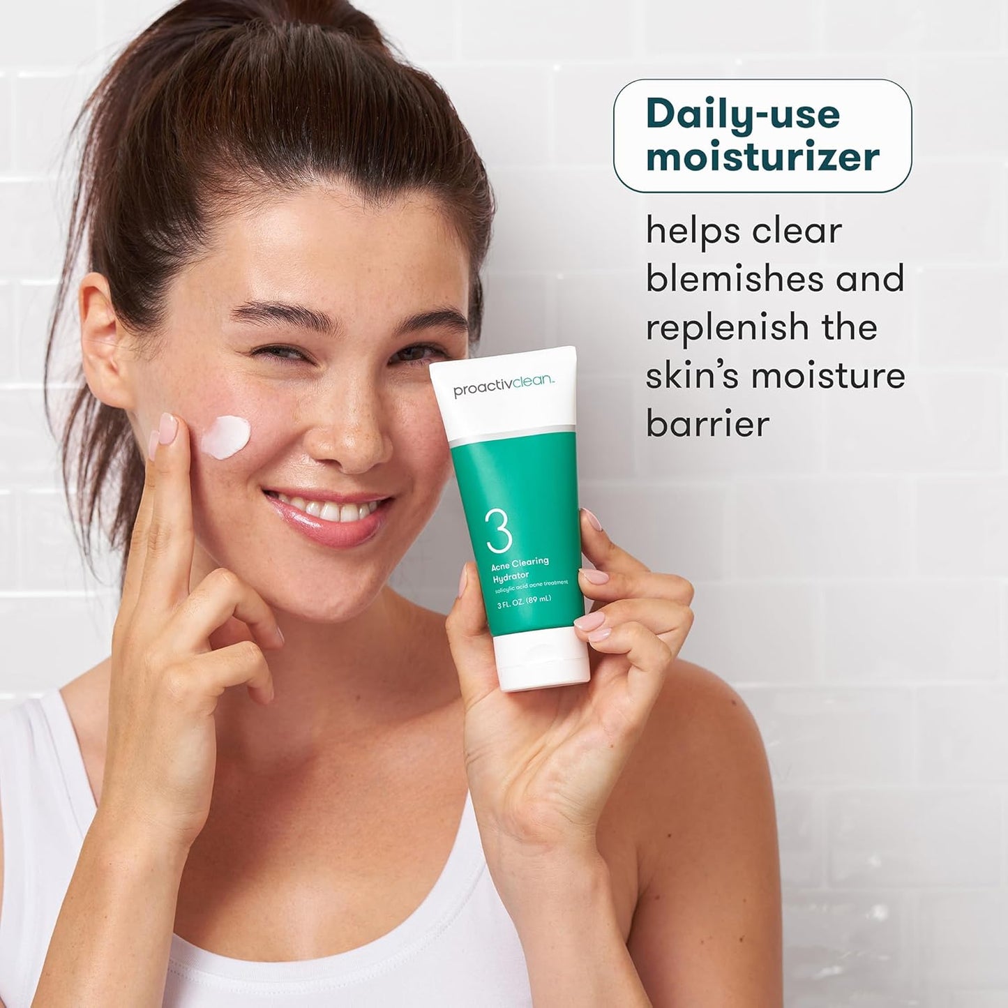 Proactiv Clean Acne Clearing Hydrator- Gentle Daily Face Moisturizer for Women and Men- Salicylic Acid Acne Treatment Cream Facial Lotion with Hyaluronic Acid and Vitamin E- 3oz