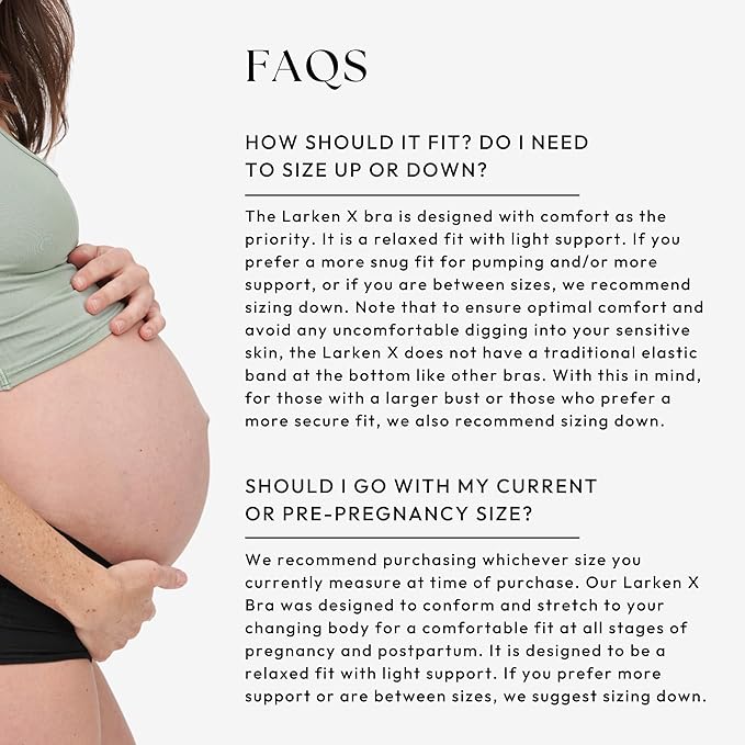 Larken Hands Free Pumping Bra for Breastfeeding | Breast Pump - Maternity Bras for Pregnancy, Pumping & Nursing Bra in One