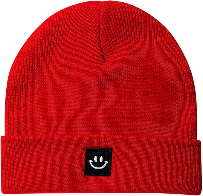 Baby Beanie Knit Ski Hat with Cute Face for Girls Boys 0-7 Years