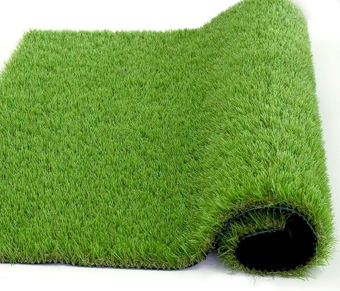 Artificial Grass Rug Outdoor Indoor 7FTX87FT Fake Grass Carpet Green Synthetic - Image 3