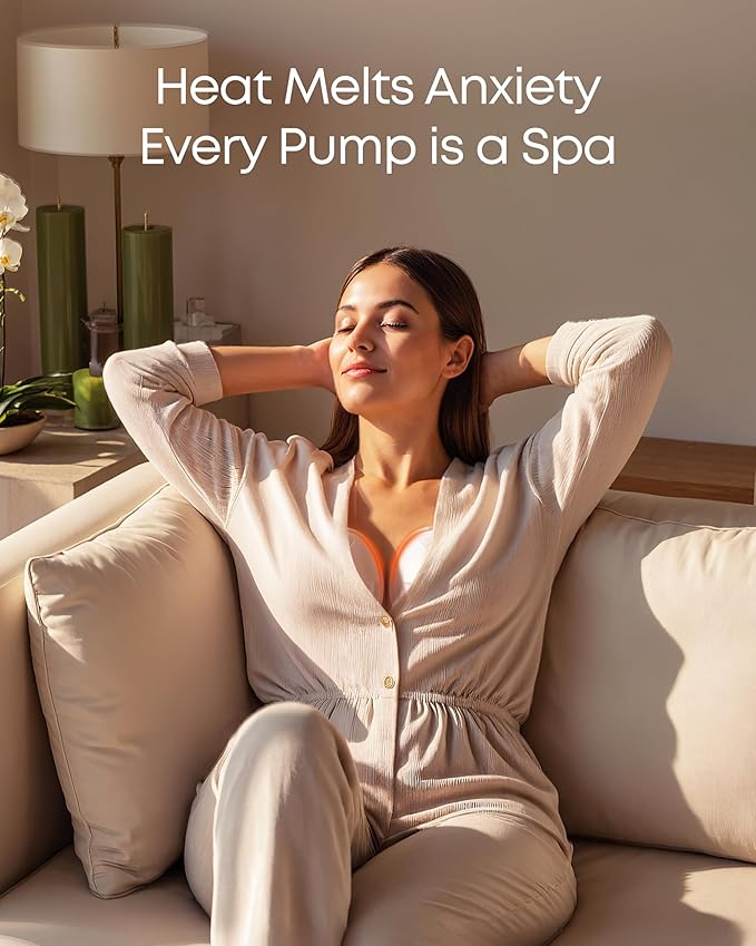 eufy Security Heated Wearable Breast Pump S1 Pro, Slim Hands-Free with Industry-Leading HeatFlow Tech, Wireless Charging Case, App-Controlled OptiRhythm, Hospital-Grade Suction, in-Bra Use