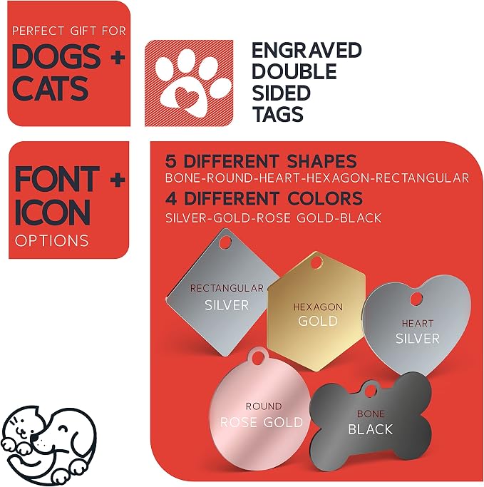 Engraved Pet ID Tags for Cats, Dogs - Image 2