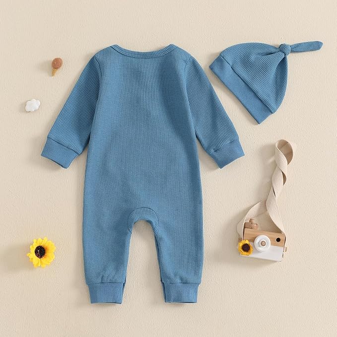 Kuriozud Newborn Infant Unisex Baby Boy Girl Clothes Button Romper Jumpsuit Basic One Piece Outfits