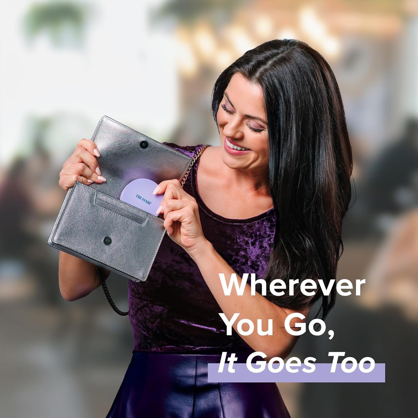 TRUHAIR Root & Scalp Cover Up Pressed Powder Compact, Waterproof Hair Coverage for Gray Roots and Thinning Areas, 0.35 Oz (Red)