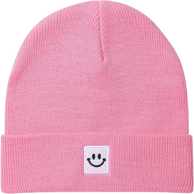 Baby Beanie Knit Ski Hat with Cute Face for Girls Boys 0-7 Years