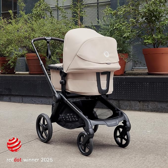 Bugaboo Kangaroo All-Terrain Single-to-Double Tandem Stroller for Infant and Toddler, for Up to Three Kids, XL Wheels, One-Hand Operation, Large Bassinet, XL Underseat Storage (Dark Cherry)