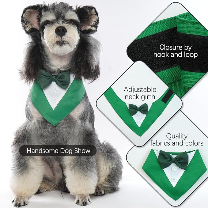 FUAMEY Dog Tuxedo St.Patrick's for Small Dogs, Dog Formal Suit Dogs Attire Pet - Image 6