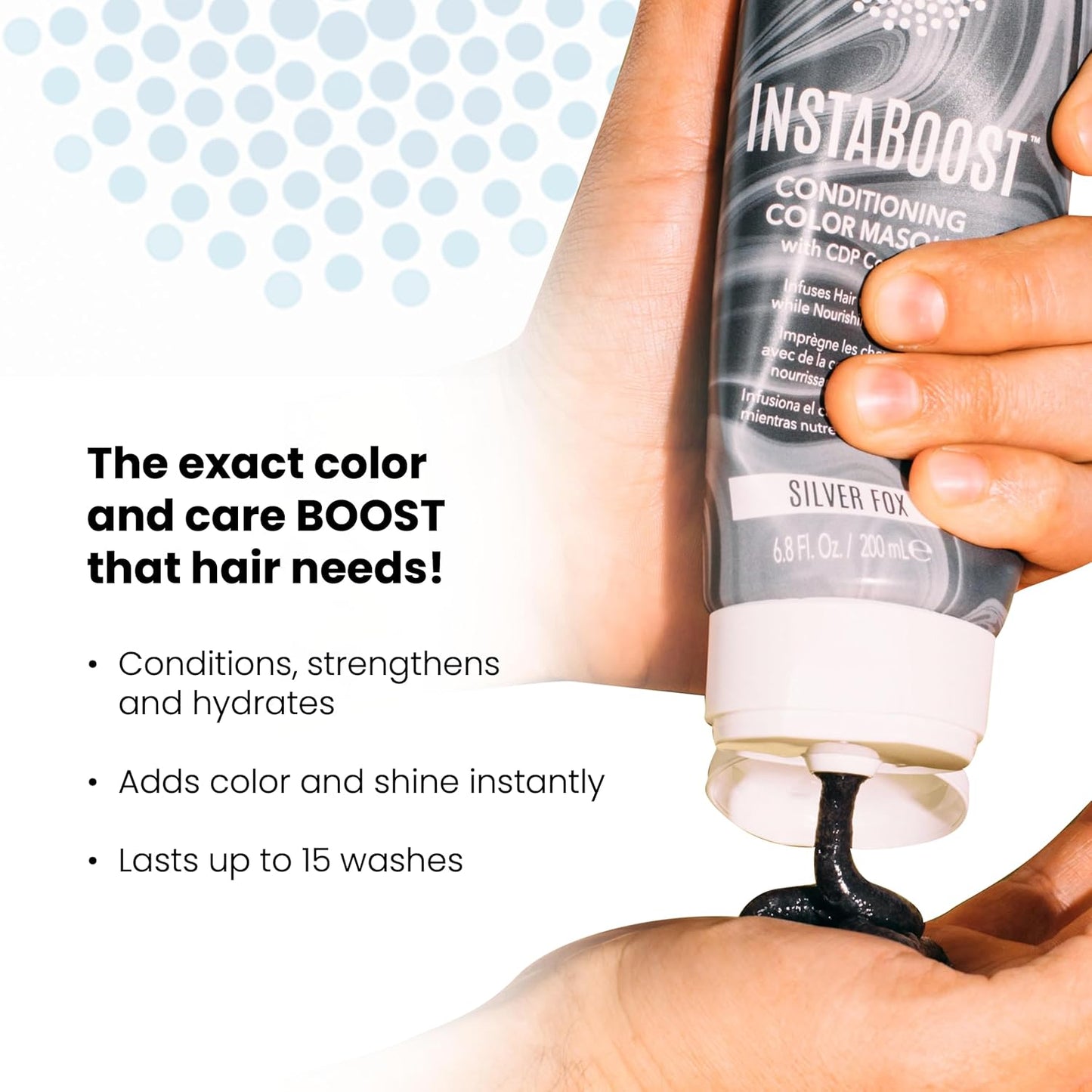 ALOXXI InstaBoost TEAL Color Depositing Conditioner Mask – Instant Temporary Hair Color Dye - Hair Color Masque for Deep Conditioning (Aquamarine Dream), 6.8 Fl Oz