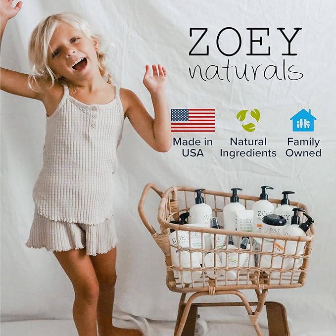 Zoey Naturals Sweet Citrus Baby Lotion - Enriched with Shea, Apricot Oil, Aloe & Avocado - Soothes & Moisturizes with Orange & Pomegranate - Gentle for Eczema Skin, Made in USA