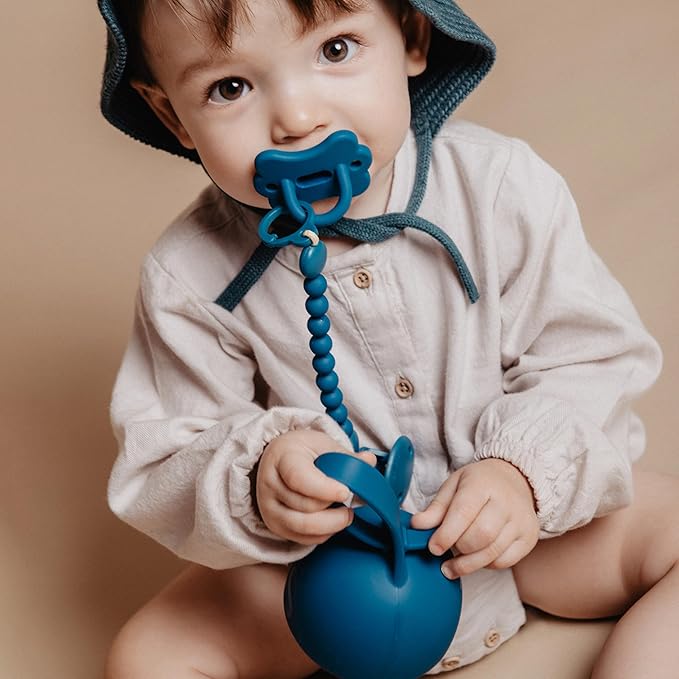 Color Essence SX PRO Silicone Butterfly Baby Pacifier 1Pk, Made with 100% Soft Silicone, Baby Essentials Perfect for Breastfeeding Babies, Designed in Spain, 6-18 Mths, Infinity Blue